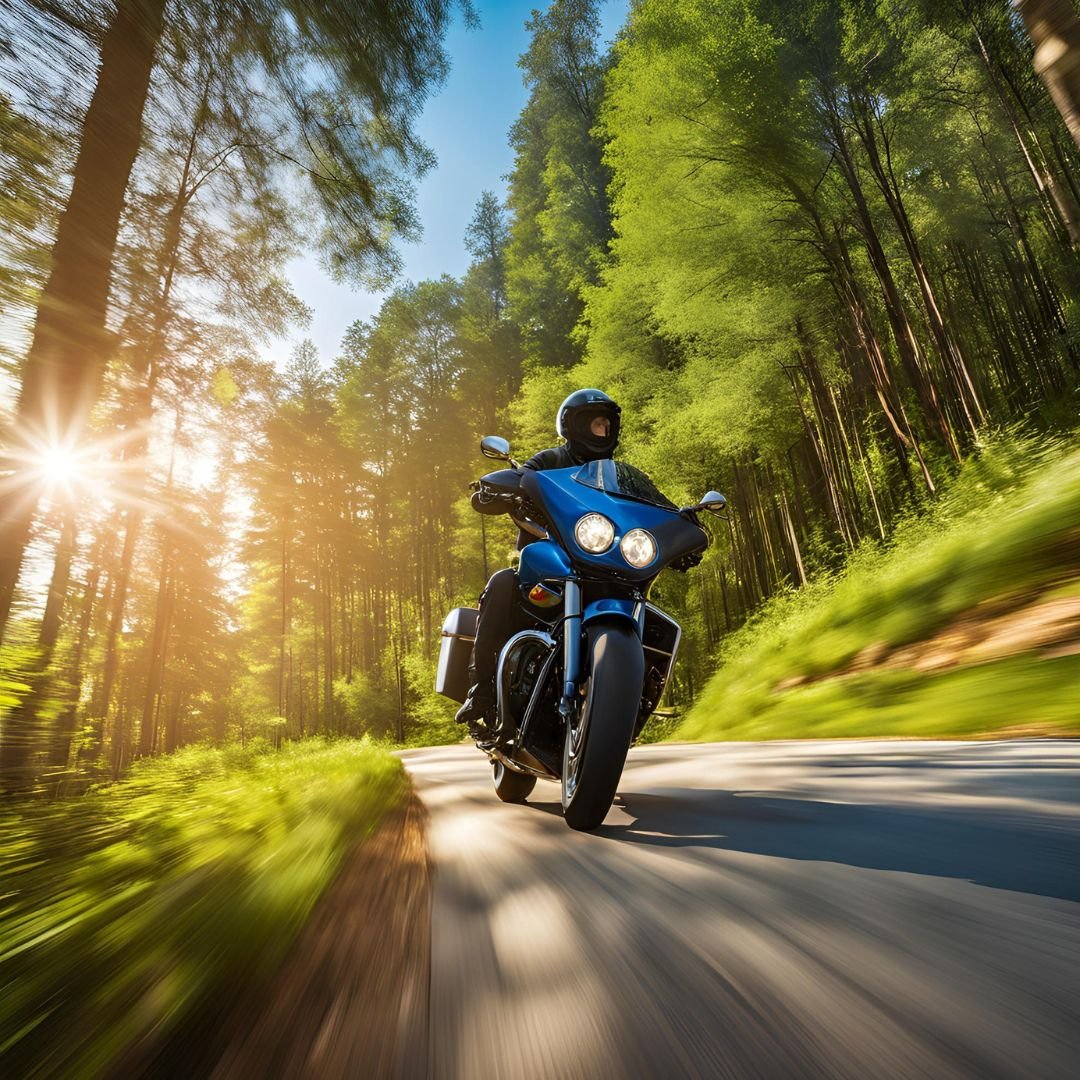 Uphill Road motorcycle Riding