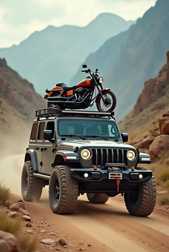 HAUL A 522 POUND MOTORCYCLE BEHIND A JEEP