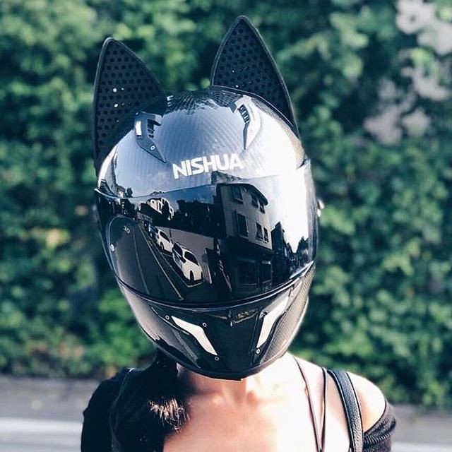 motorcycle helmet cat ears